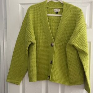 Universal Thread Bright Green Button-Up Cardigan